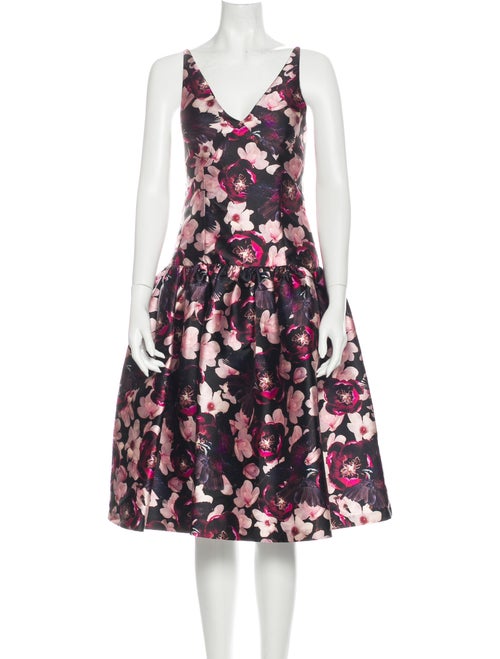 Romance Was Born Floral Print Midi Length Dress w/