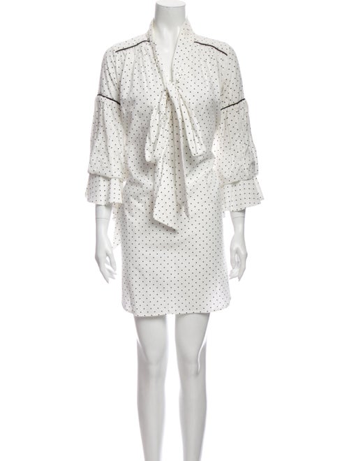 Romance Was Born Polka Dot Print Mini Dress White