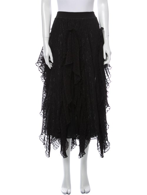 Romance Was Born Midi Length Skirt Black