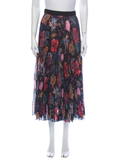 Romance Was Born Floral Print Midi Length Skirt Bl