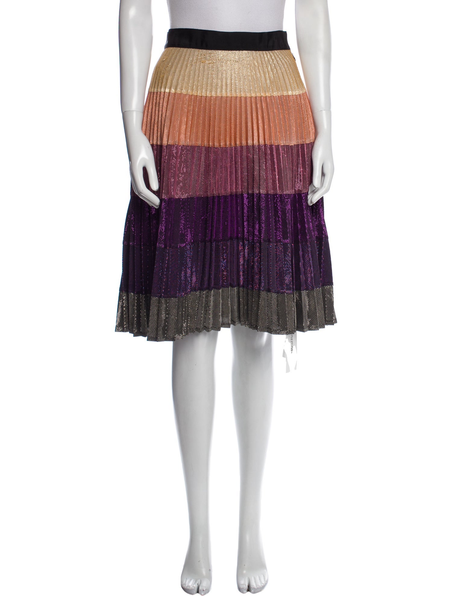 Romance Was Born Striped Knee-Length Skirt