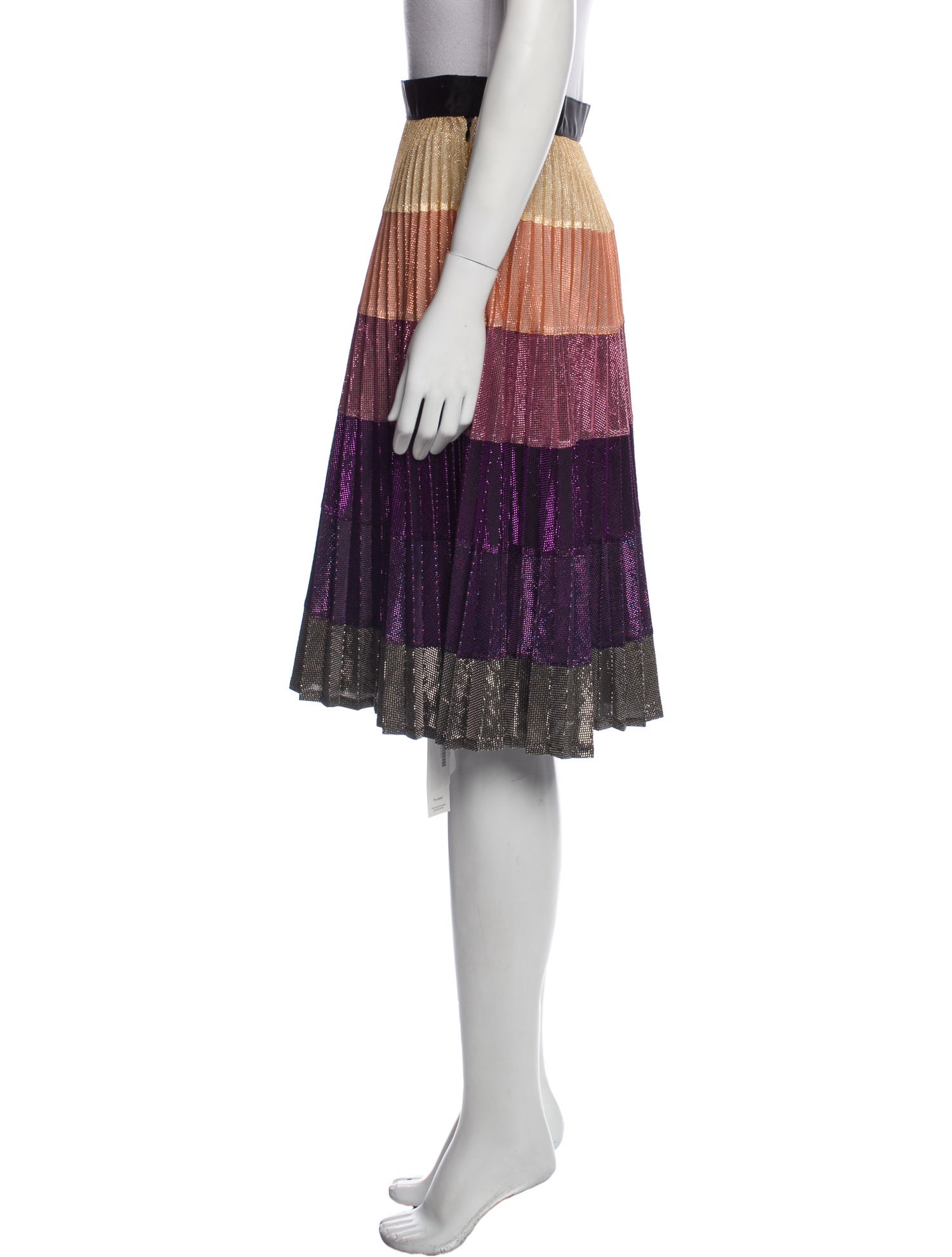 Romance Was Born Striped Knee-Length Skirt