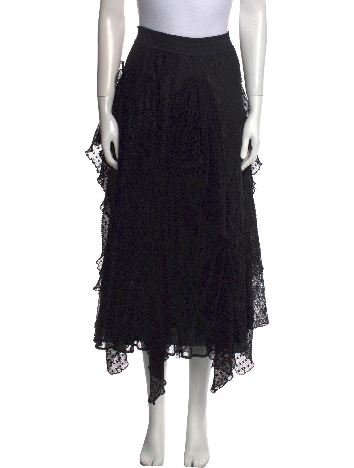 Romance Was Born Lace Pattern Midi Length Skirt