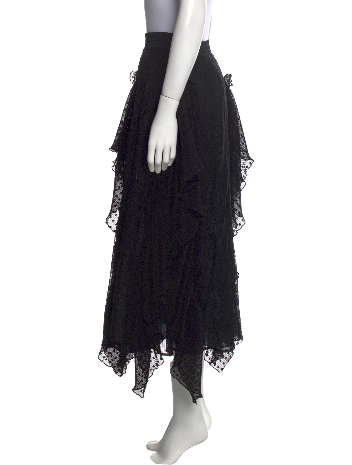 Romance Was Born Lace Pattern Midi Length Skirt