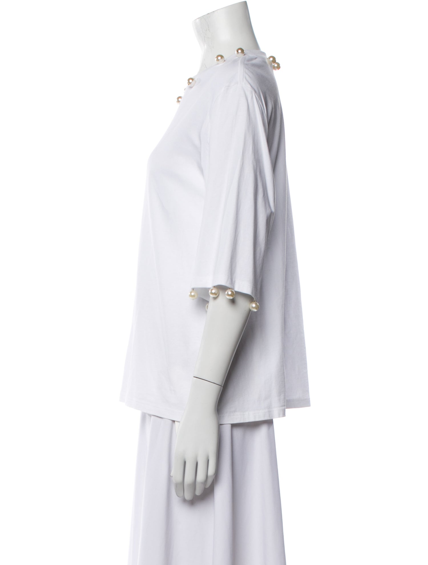 Romance Was Born Mock Neck Three-Quarter Sleeve Polo