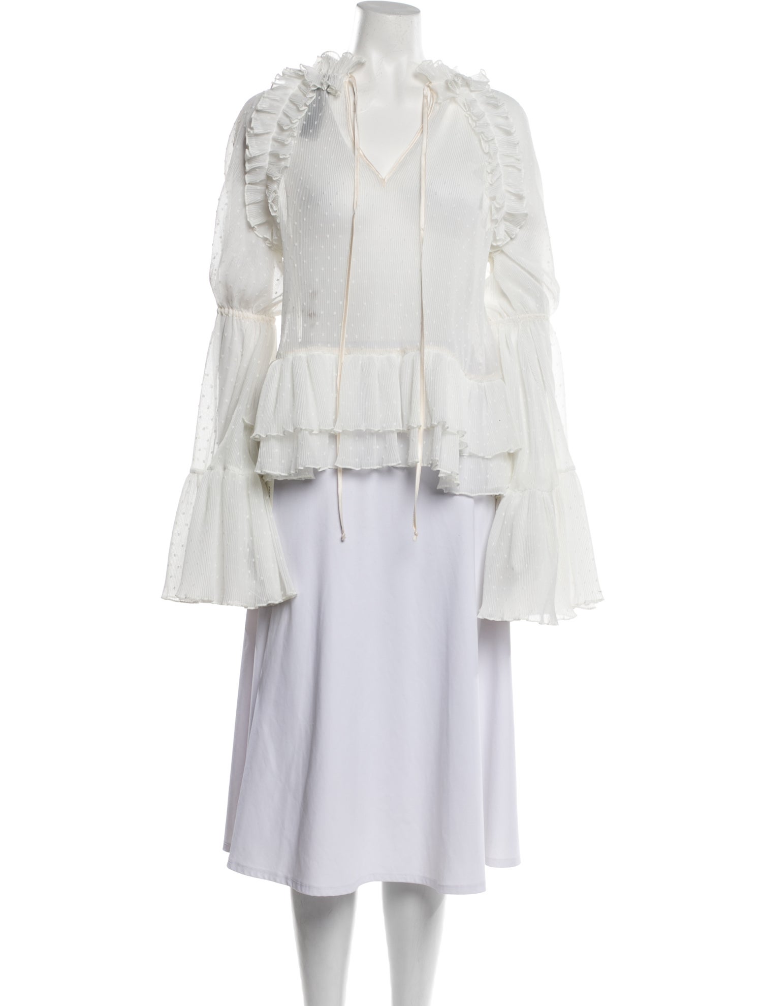 Romance Was Born V-Neck Long Sleeve Blouse