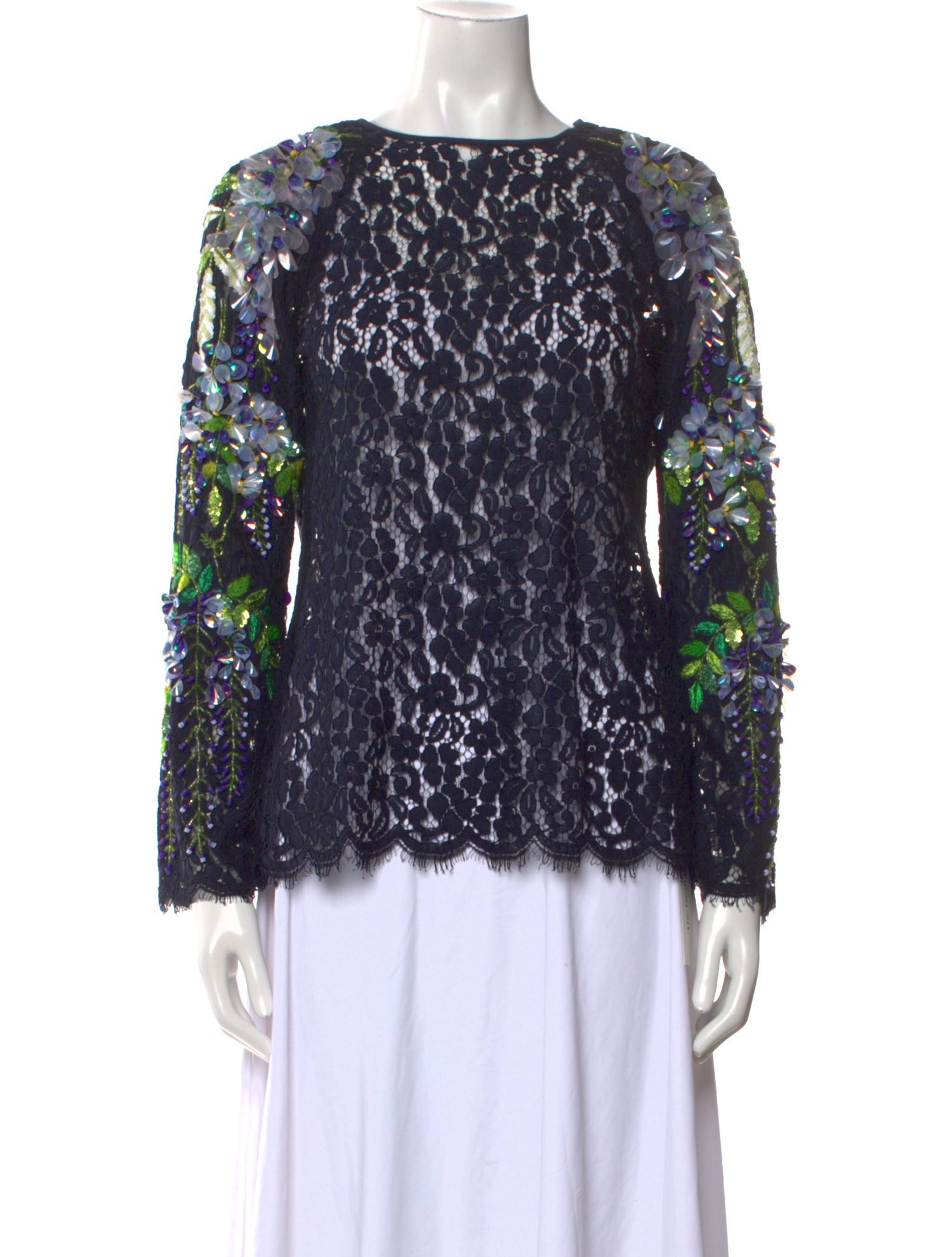 Romance Was Born Lace Lace Pattern Blouse