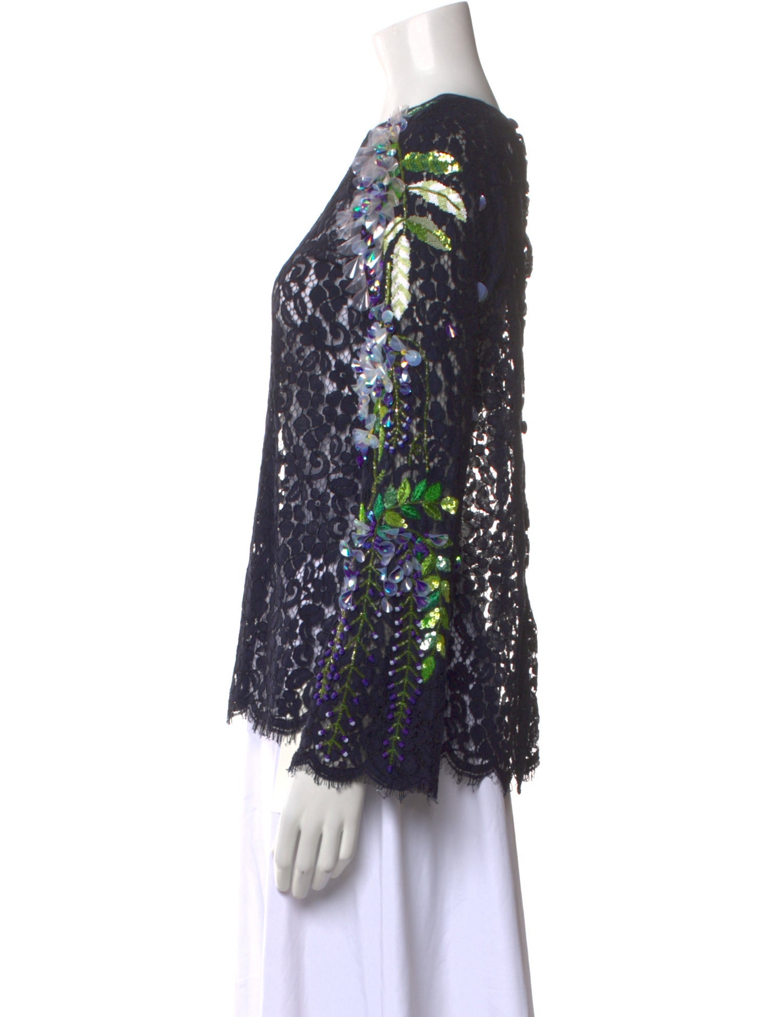 Romance Was Born Lace Lace Pattern Blouse