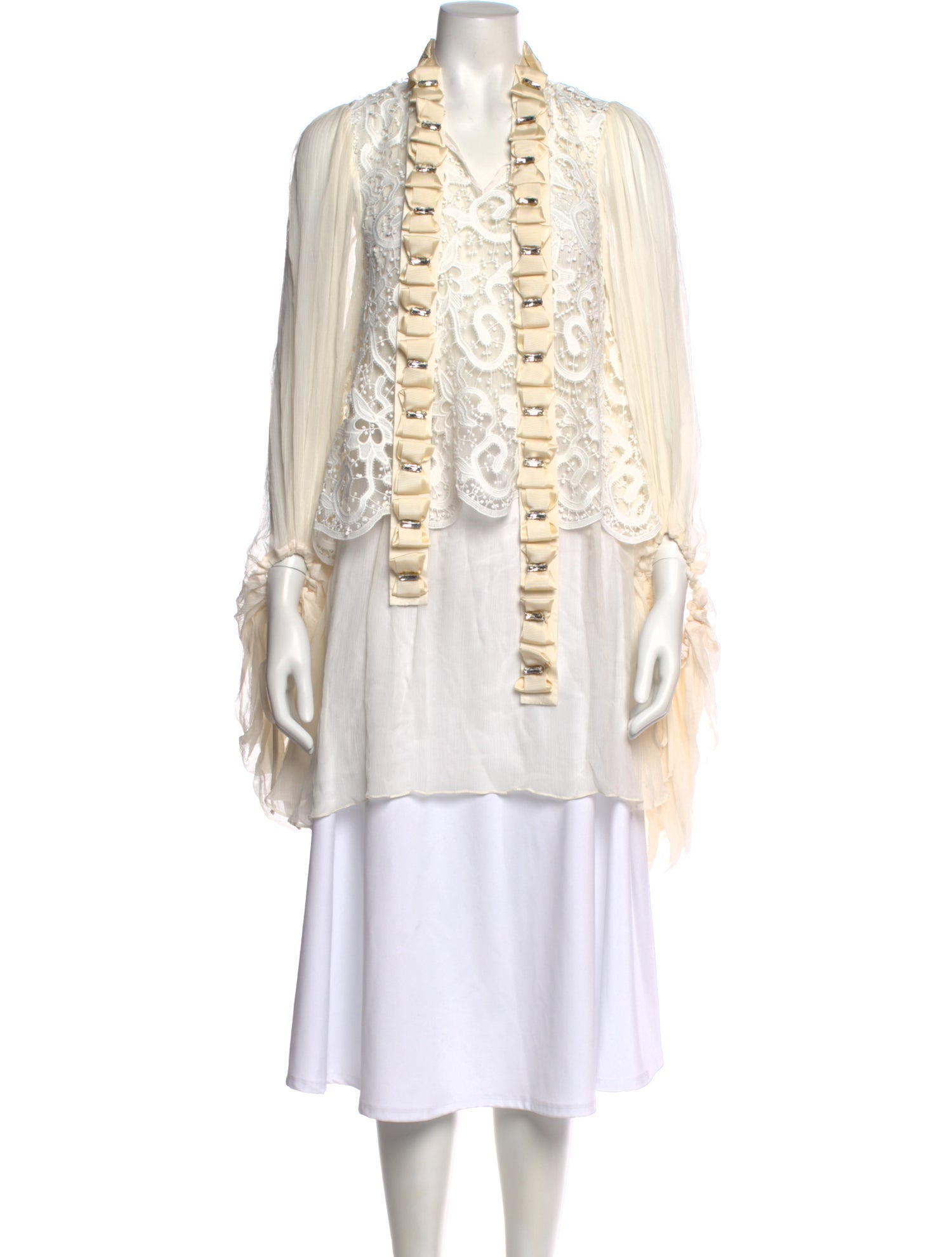 Romance Was Born Silk V-Neck Tunic