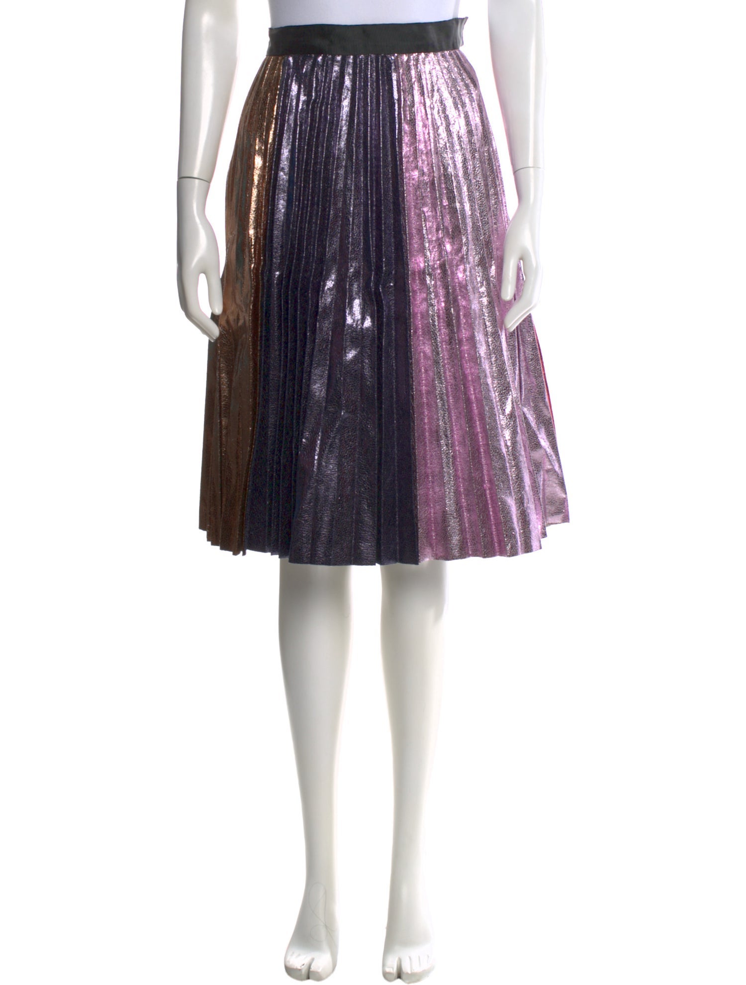 Romance Was Born Pleated Accents Knee-Length Skirt