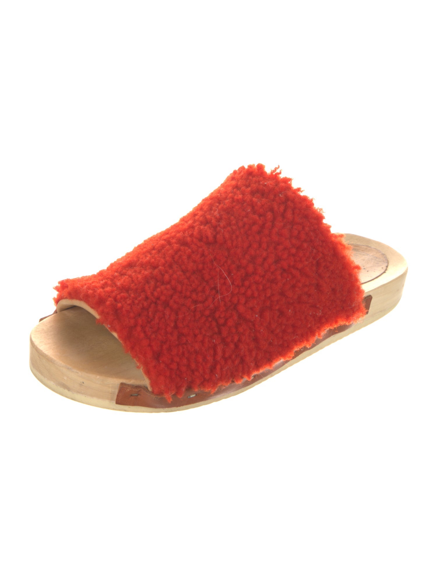 Rosa Mosa Fur Leather Trim Embellishment Mules