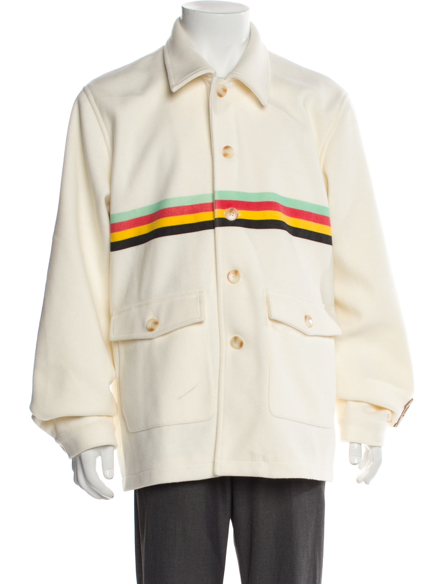 Round Two Striped Utility Jacket