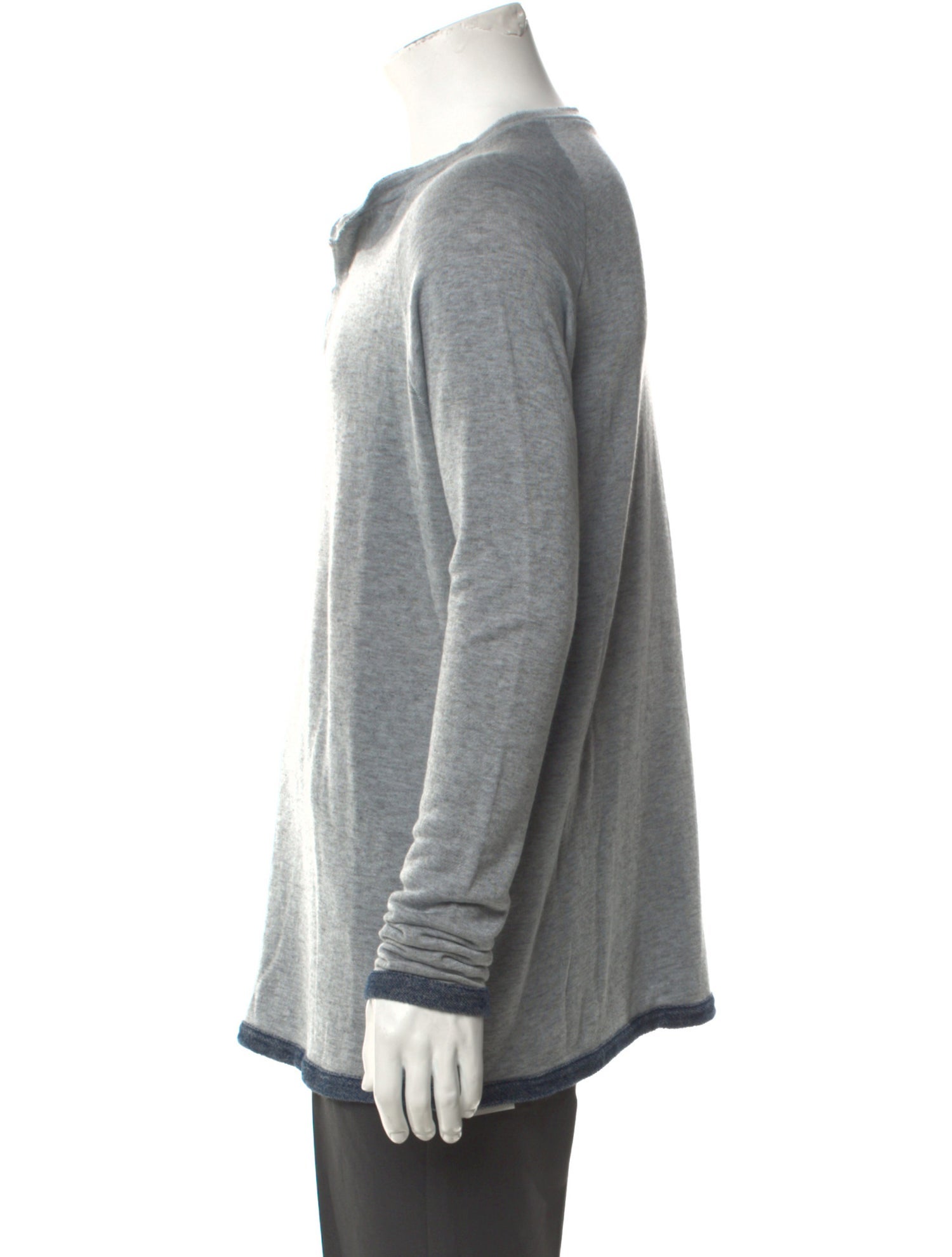 V::ROOM Crew Neck Long Sleeve Polo Sweater