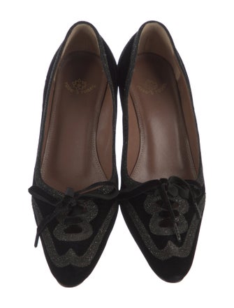 rose's roses Velvet Pumps