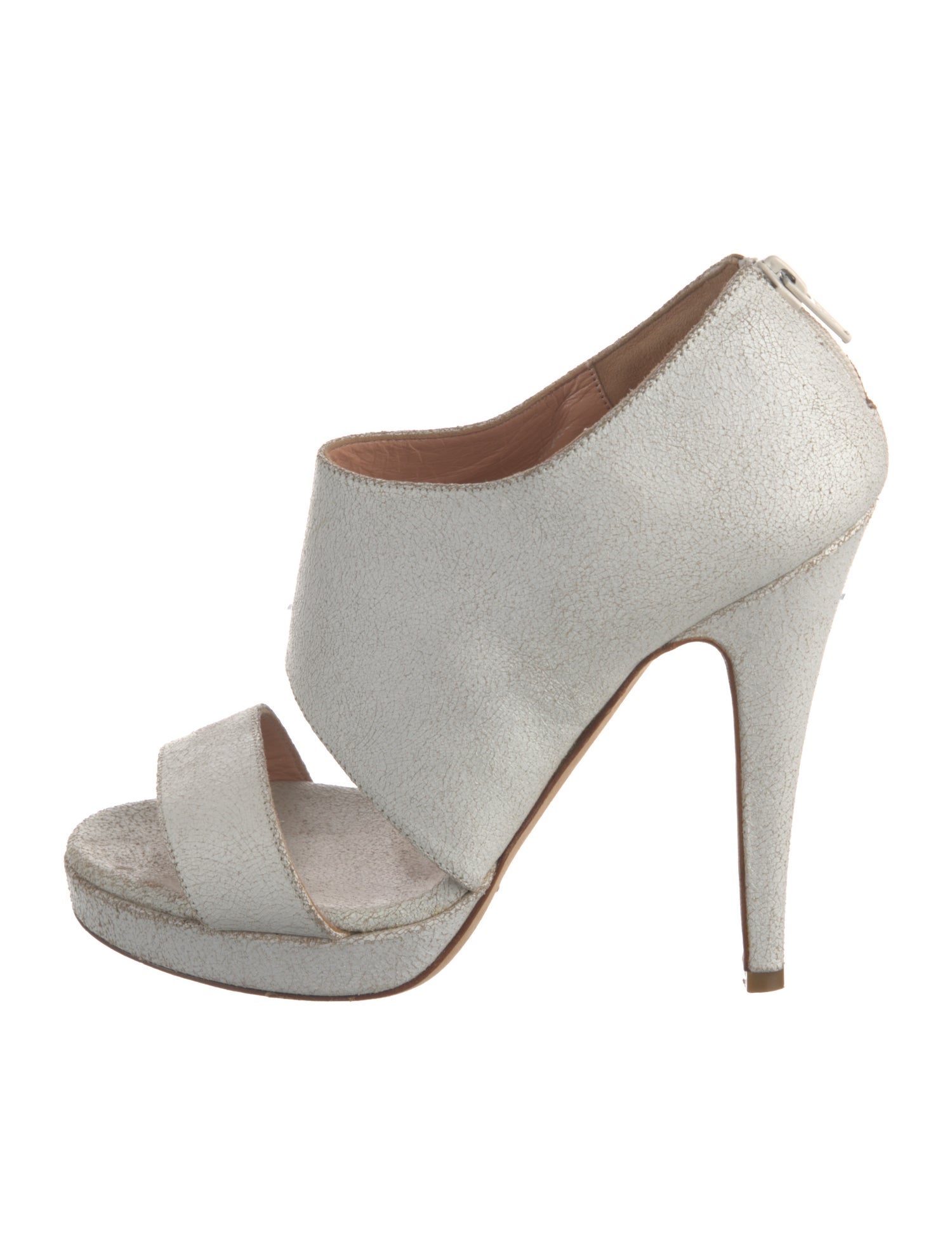 rose's roses Leather Slingback Sandals