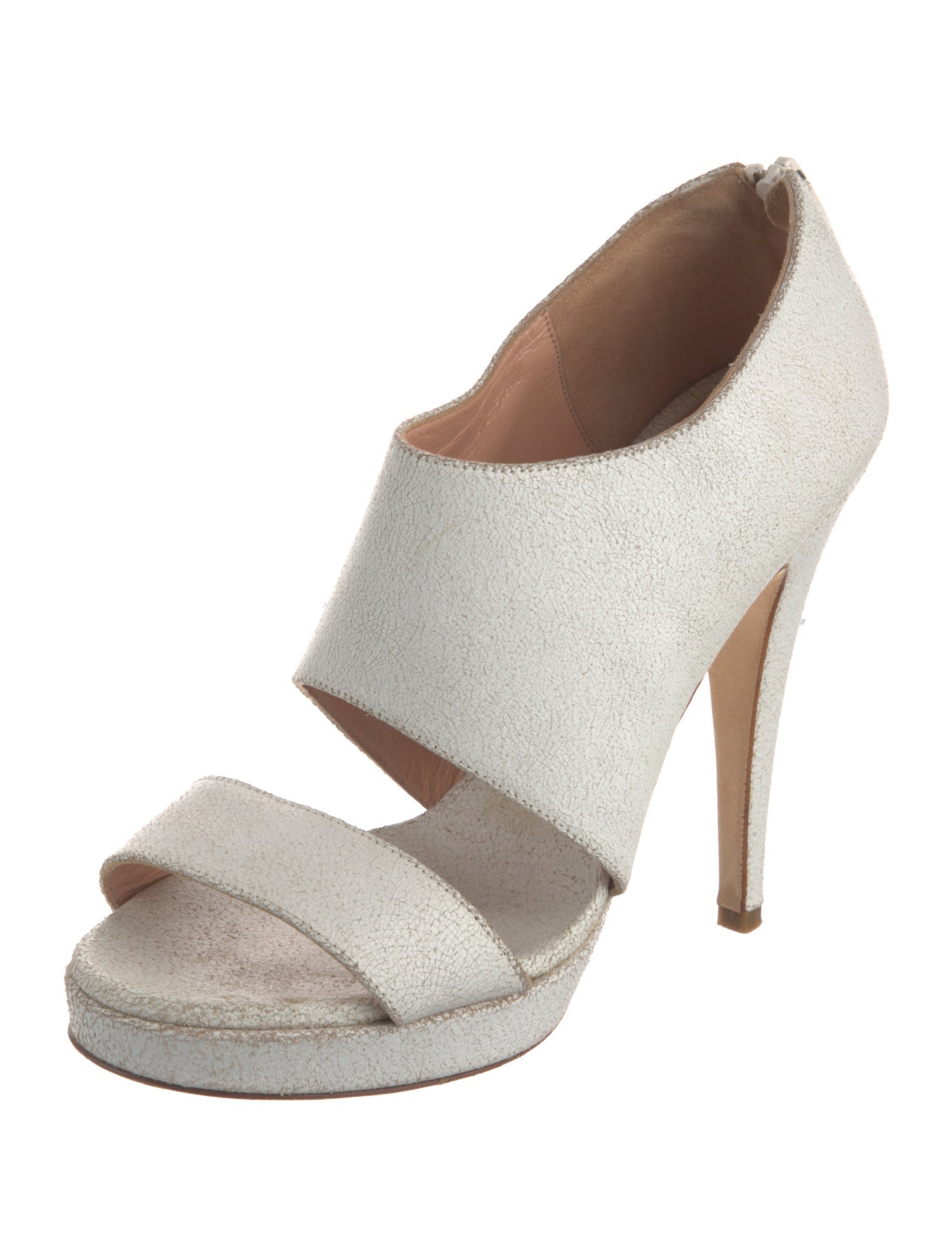 rose's roses Leather Slingback Sandals