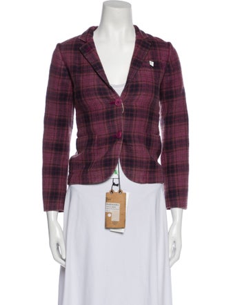Roÿ Roger's Wool Plaid Print Blazer