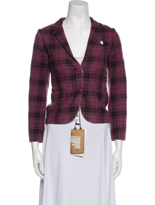 Roÿ Roger's Wool Plaid Print Blazer