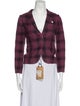 Roÿ Roger's Wool Plaid Print Blazer