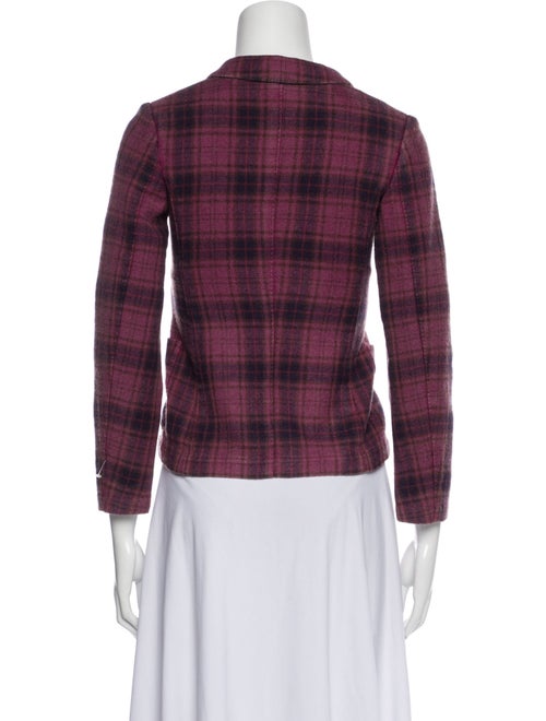 Roÿ Roger's Wool Plaid Print Blazer