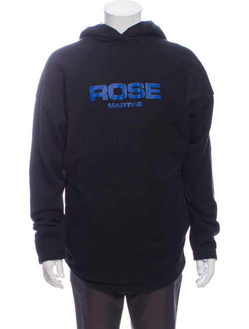 Martine Rose Graphic Print Crew Neck Hoodie Rose