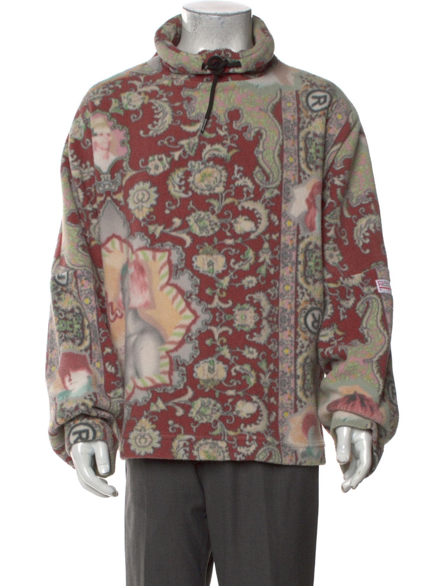 Martine Rose Printed Mock Neck Sweatshirt