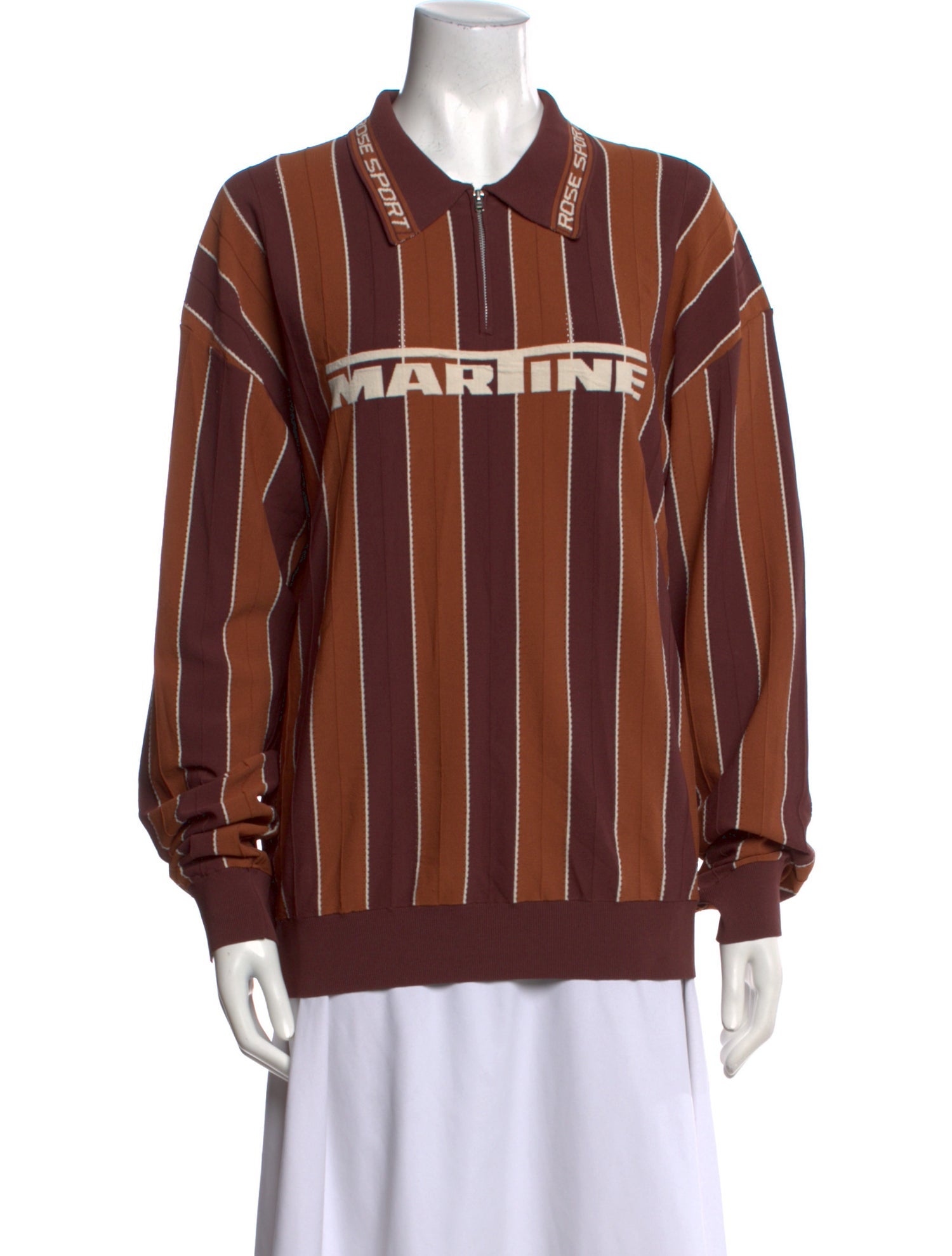 Martine Rose Striped Long Sleeve Sweatshirt