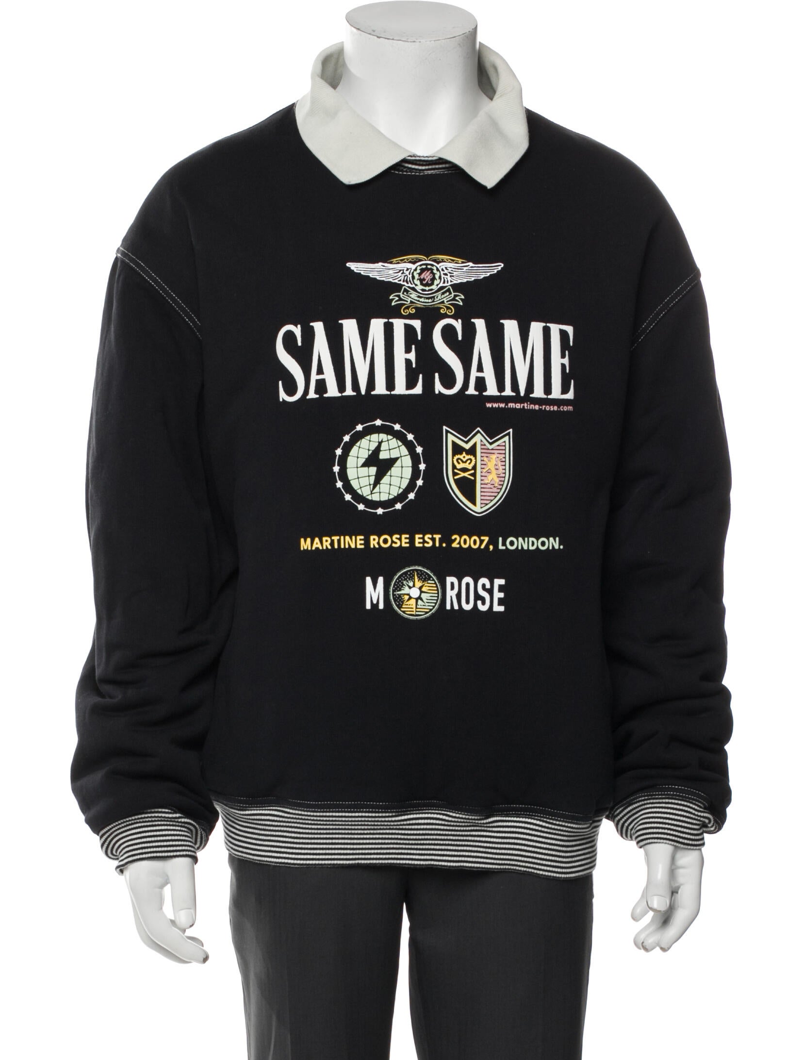 Martine Rose Graphic Print Collar Pullover