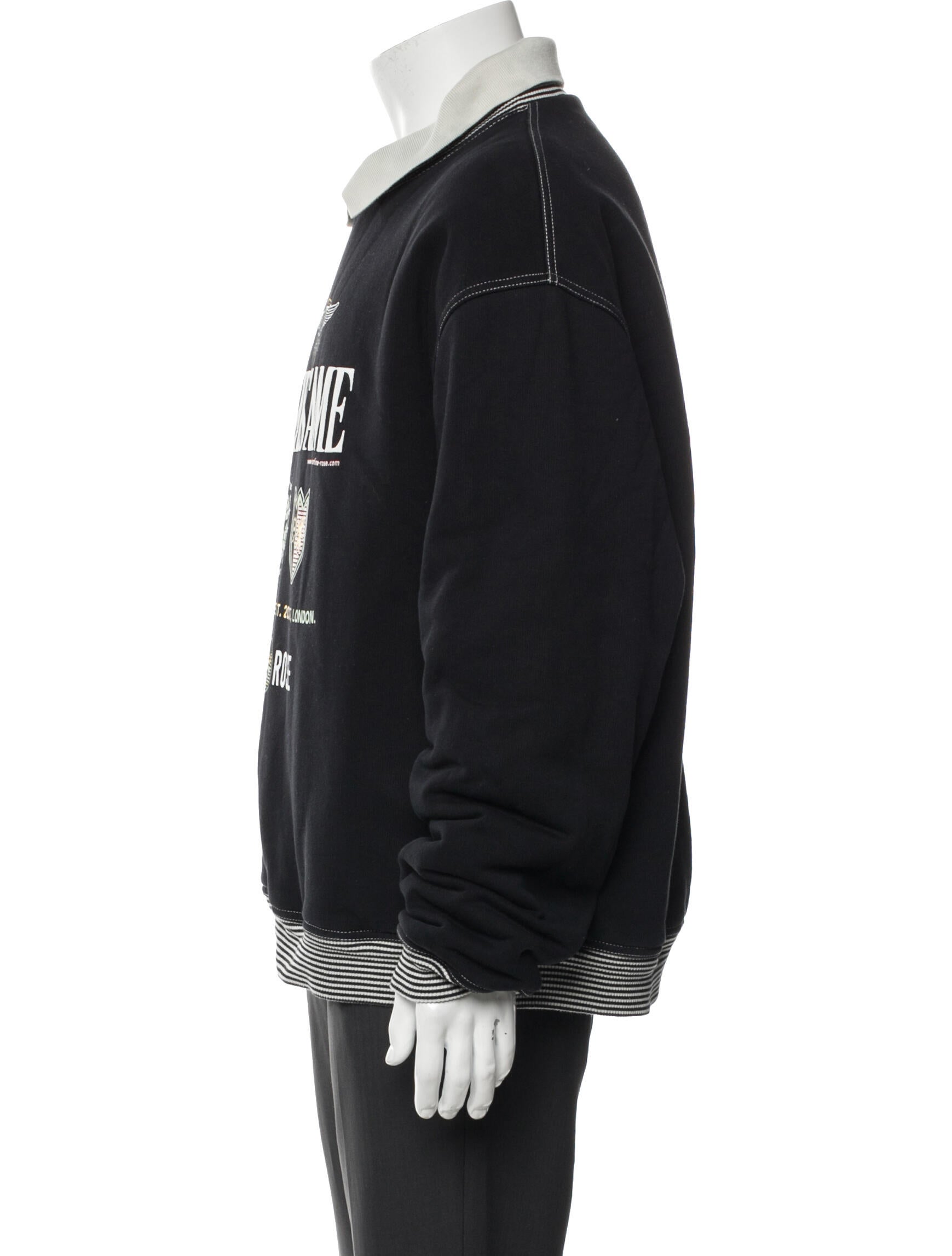 Martine Rose Graphic Print Collar Pullover