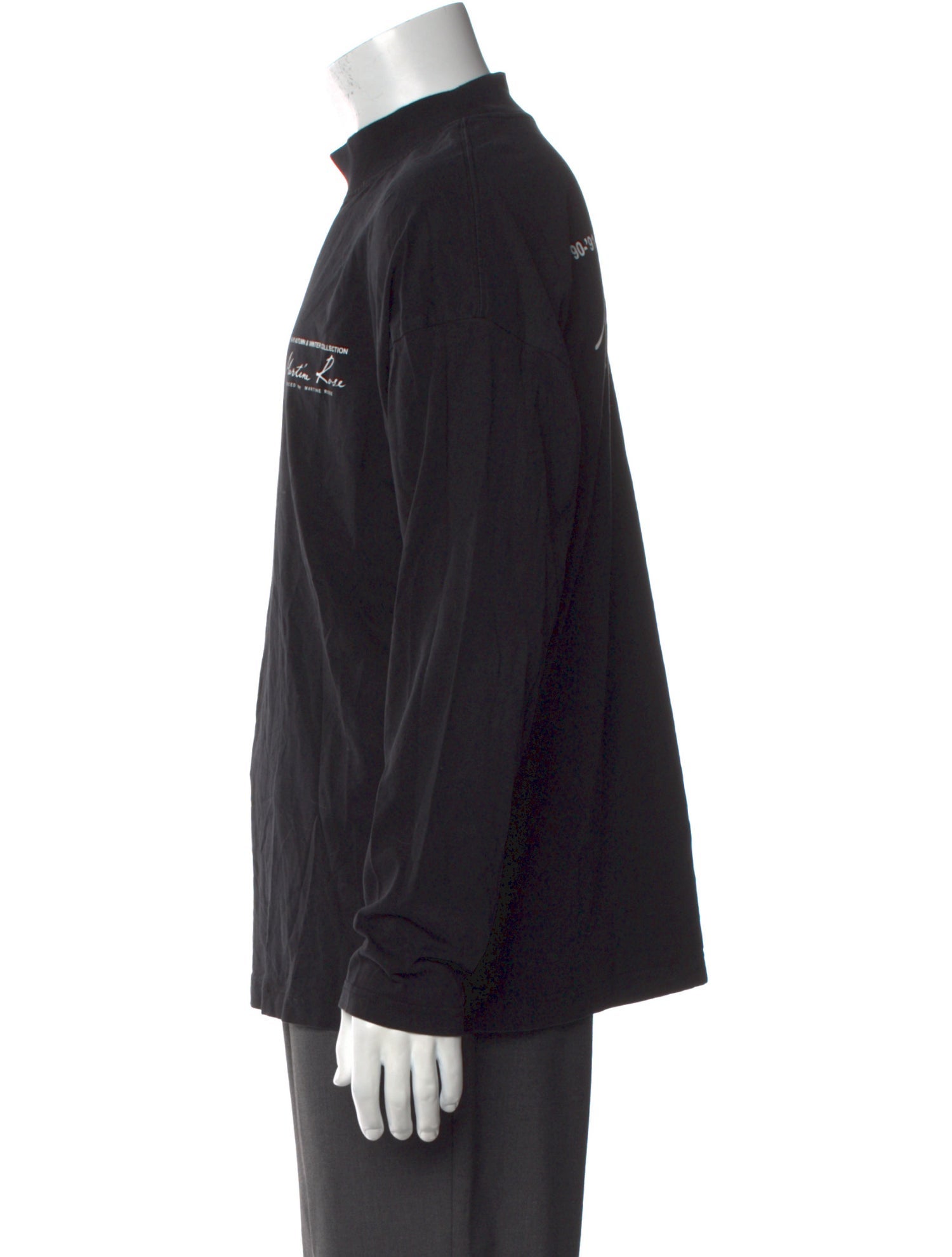 Martine Rose Graphic Print Mock Neck T-Shirt