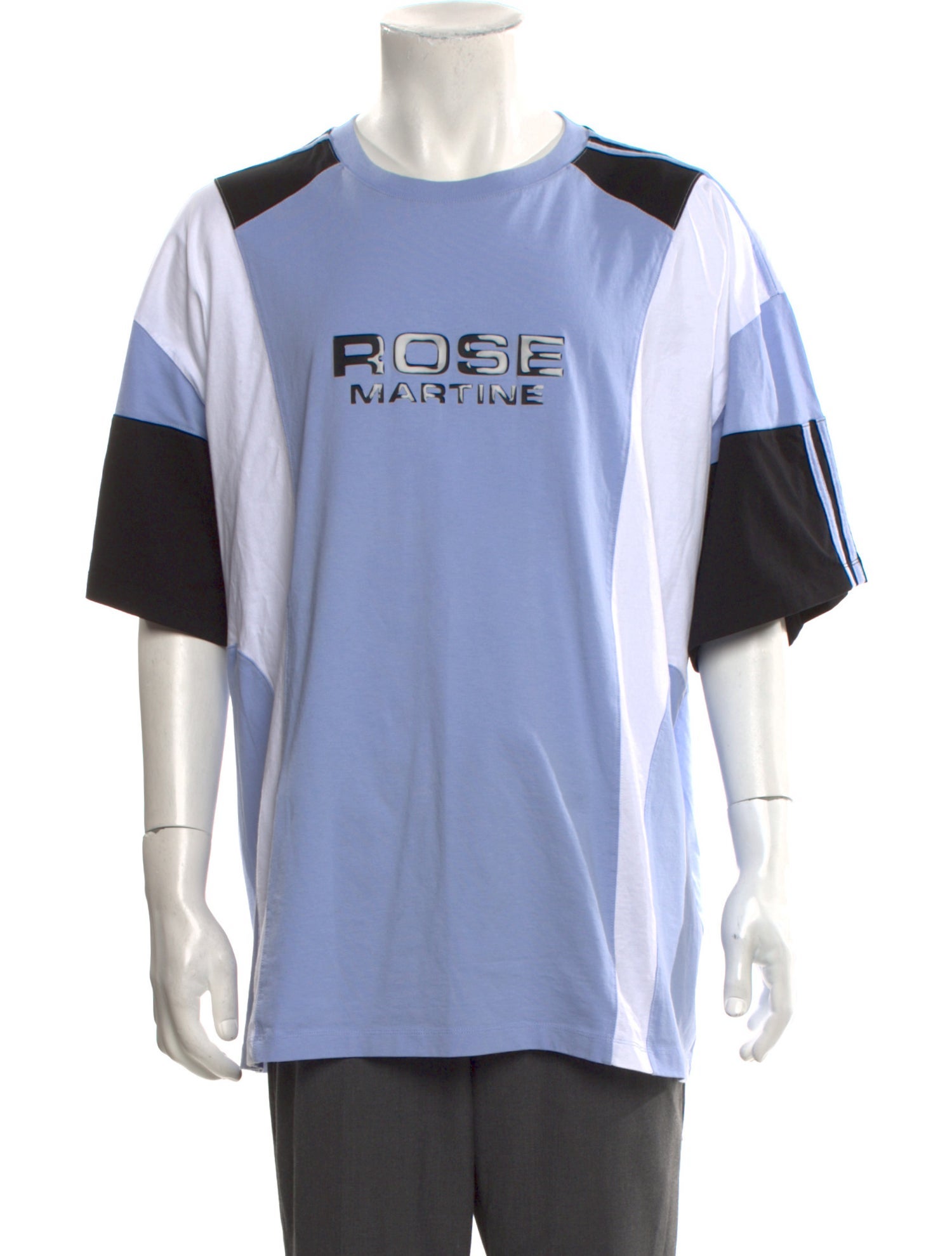 Martine Rose Colorblock Pattern Crew Neck T-Shirt