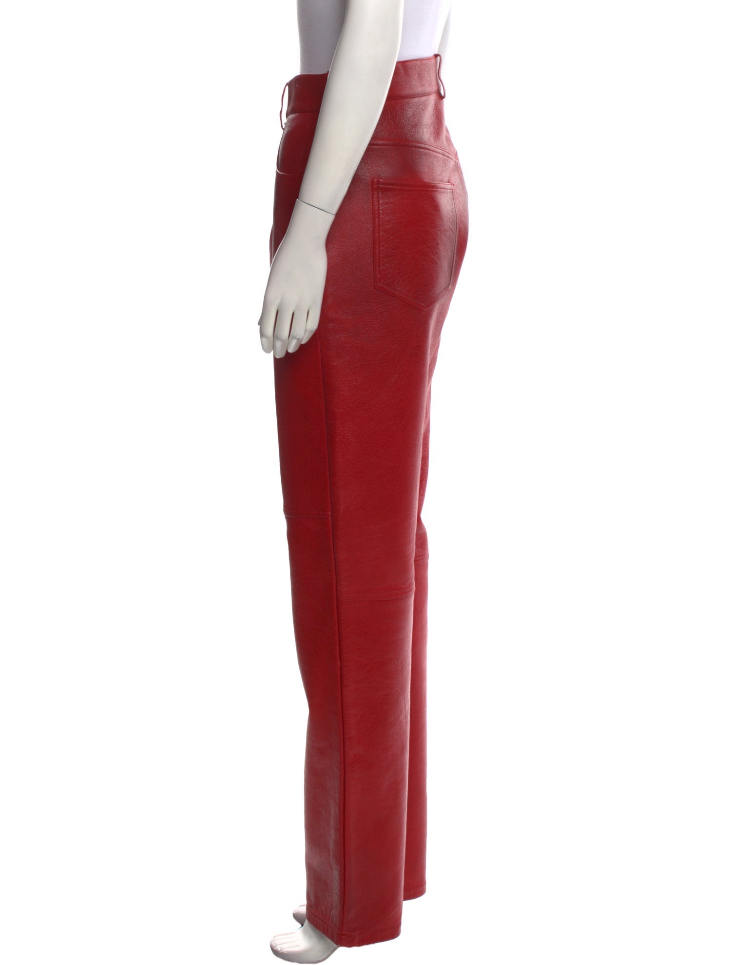 Martine Rose Lamb Leather Straight Leg Pants