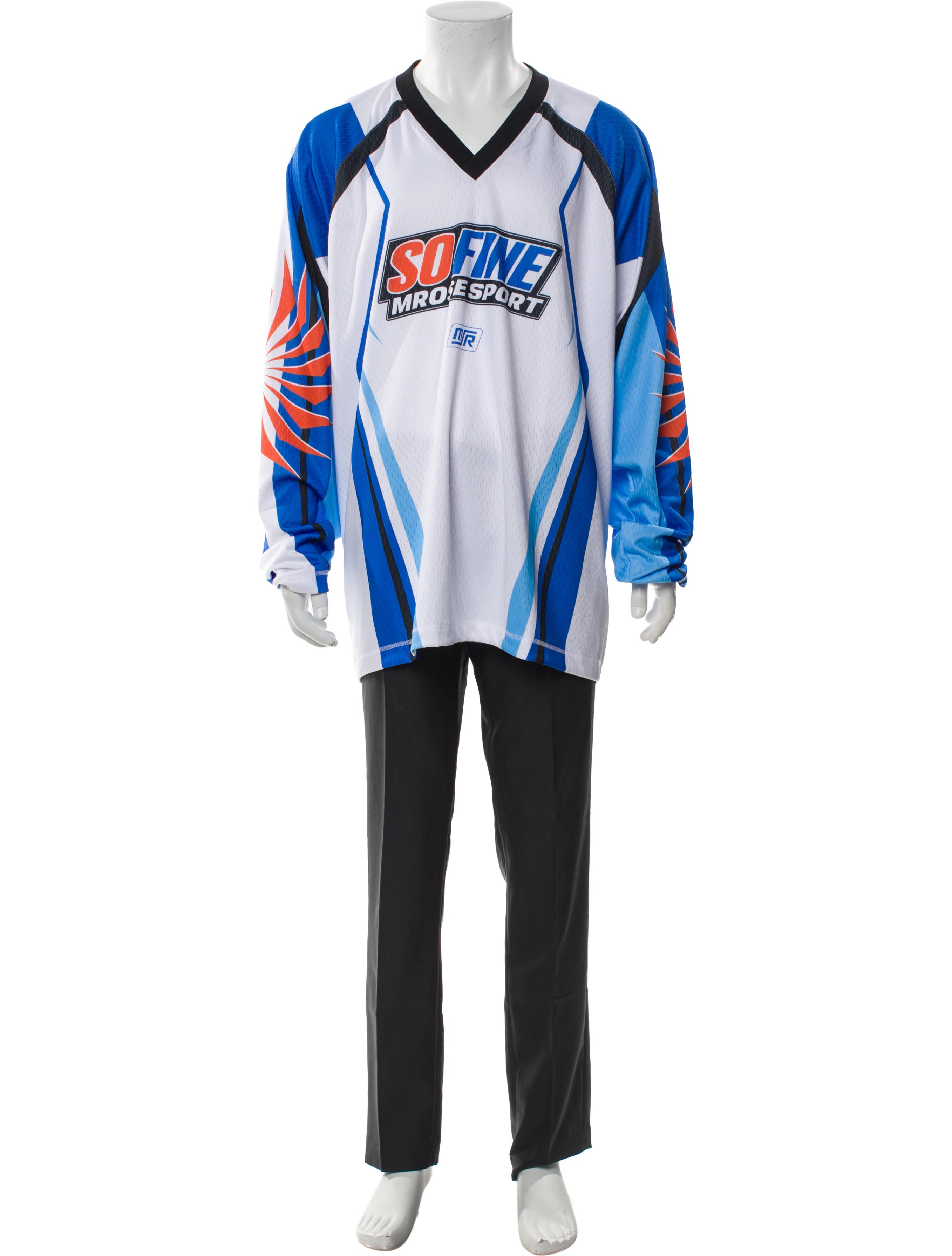 Martine Rose Graphic Print V-Neck Henley