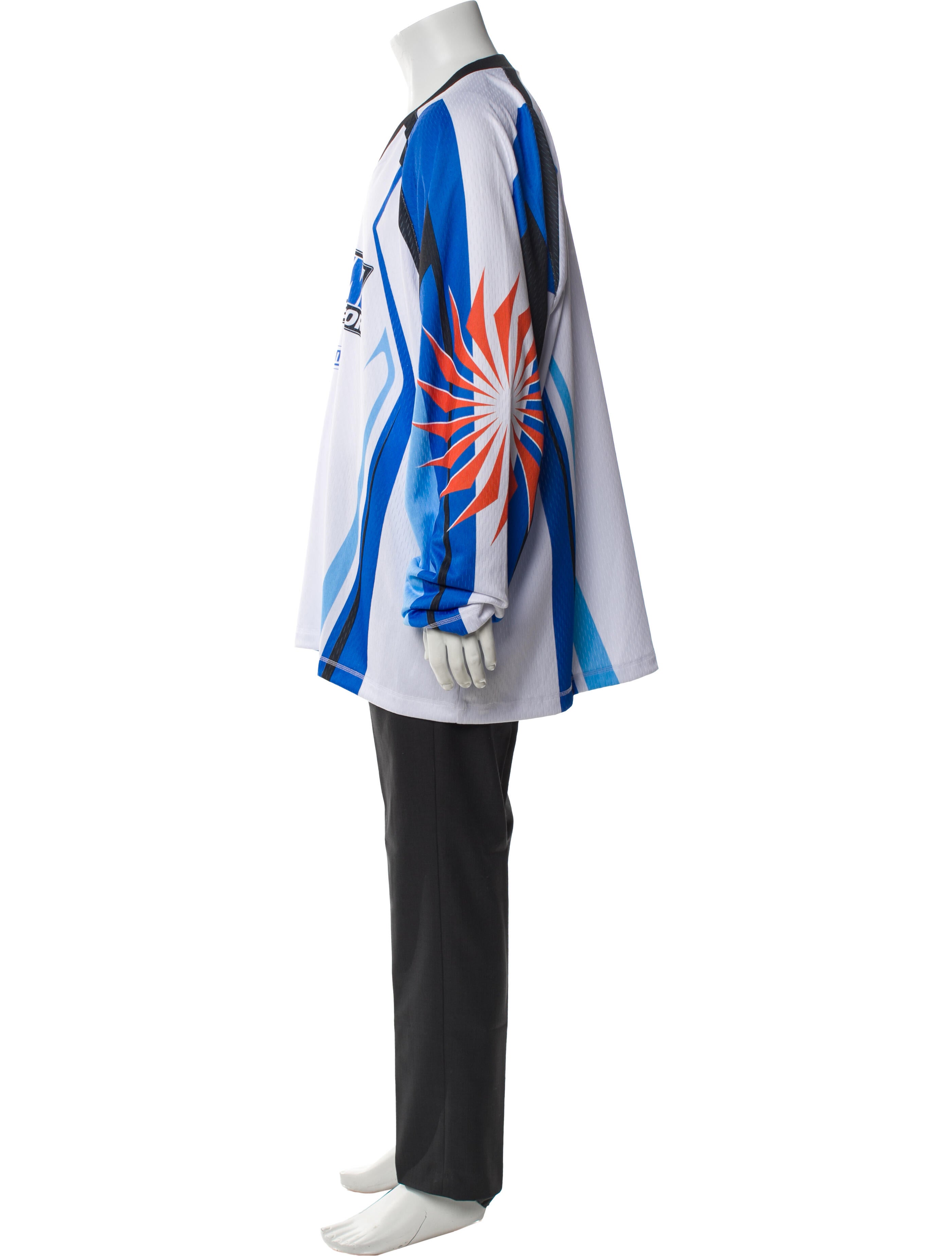 Martine Rose Graphic Print V-Neck Henley