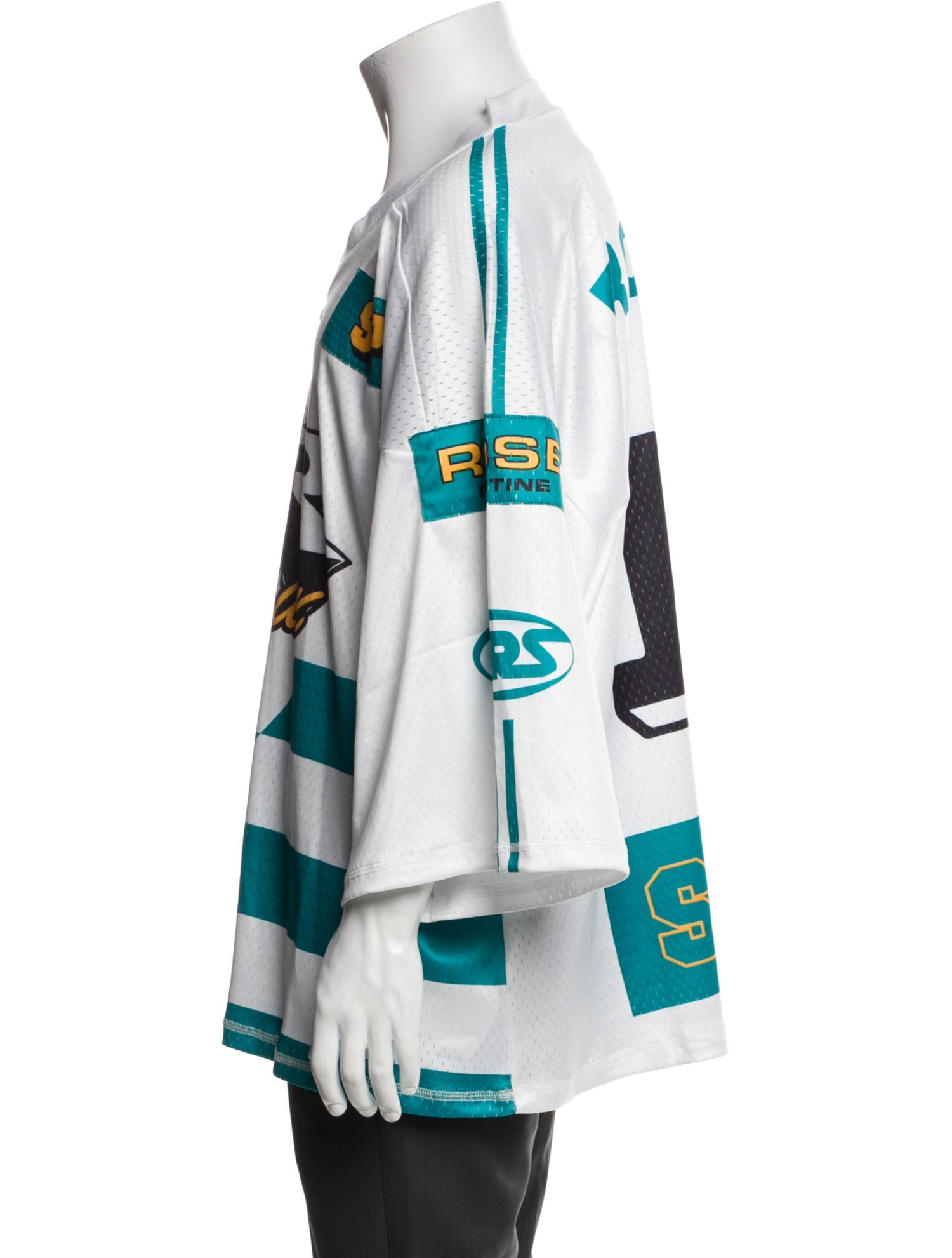 Martine Rose Graphic Print V-Neck T-Shirt