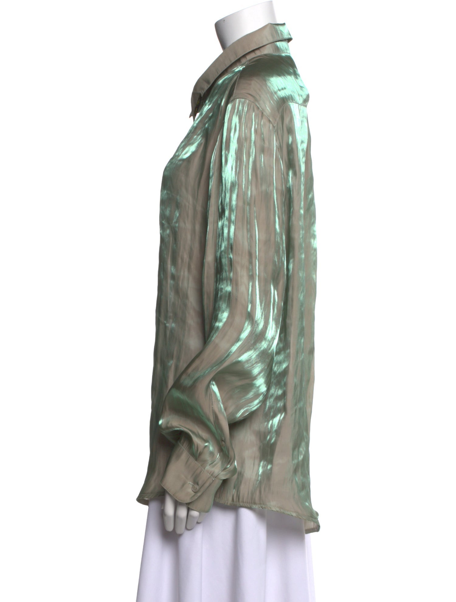 Martine Rose Printed Long Sleeve Button-Up Top