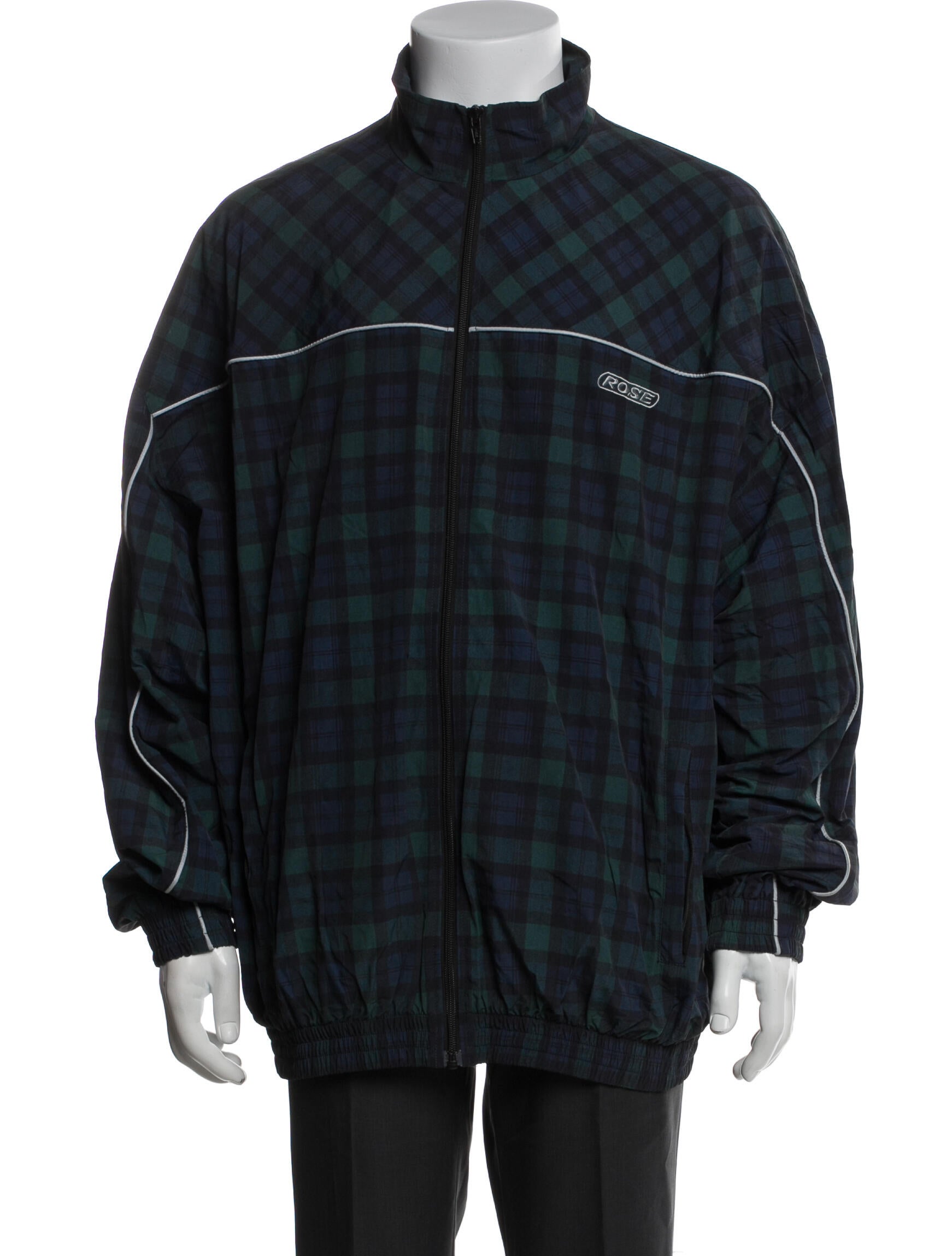 Martine Rose Plaid Print Windbreaker