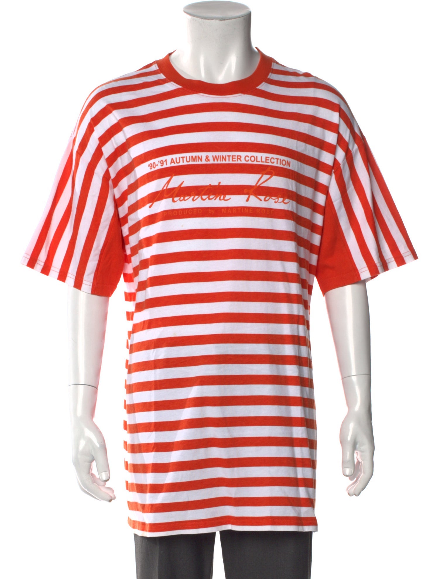 Martine Rose Striped Crew Neck T-Shirt