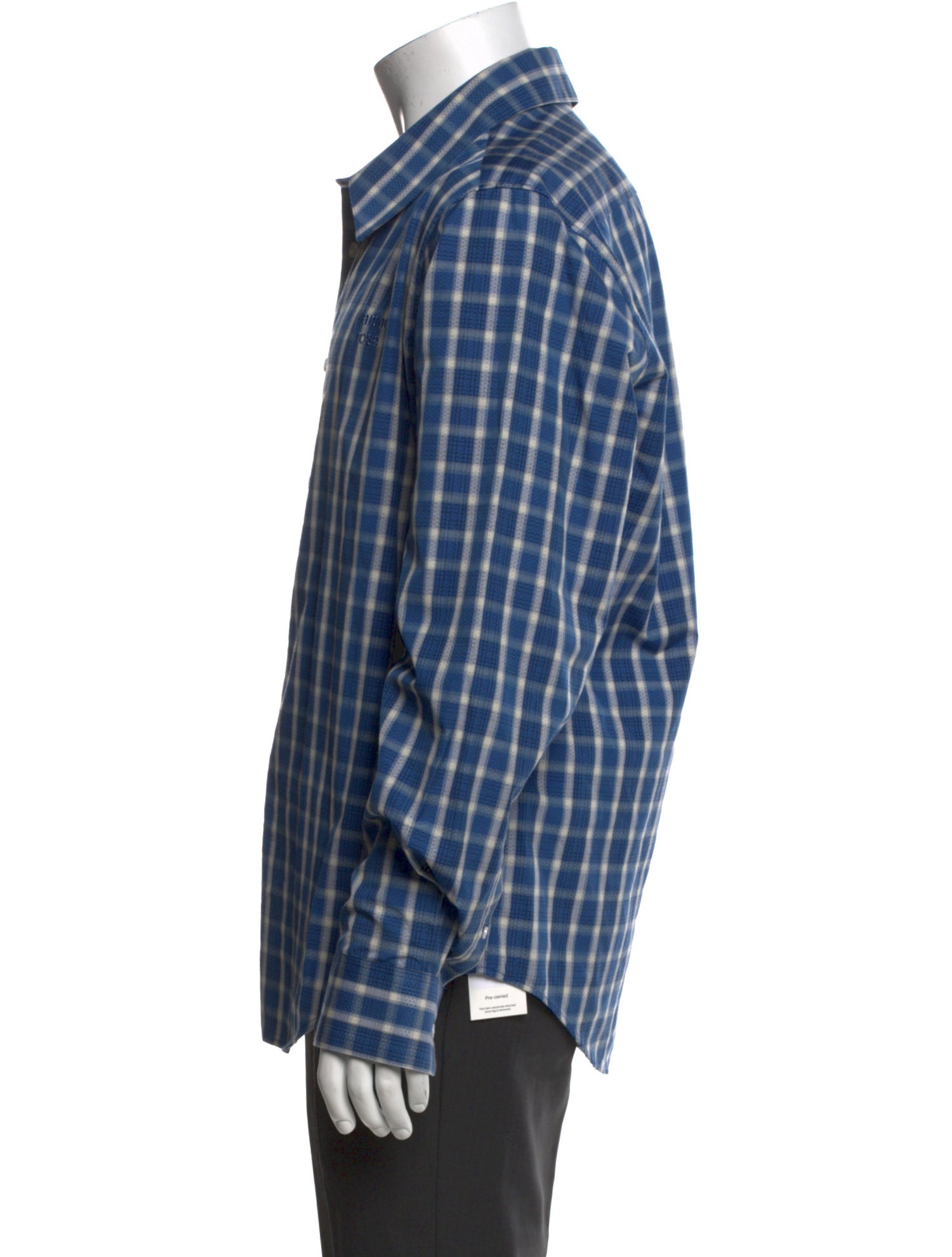 Martine Rose Plaid Print Long Sleeve Shirt