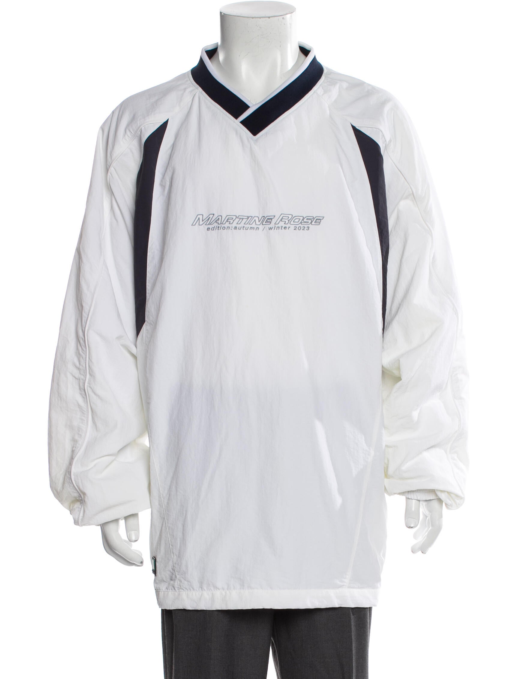 Martine Rose Colorblock Pattern V-Neck Henley