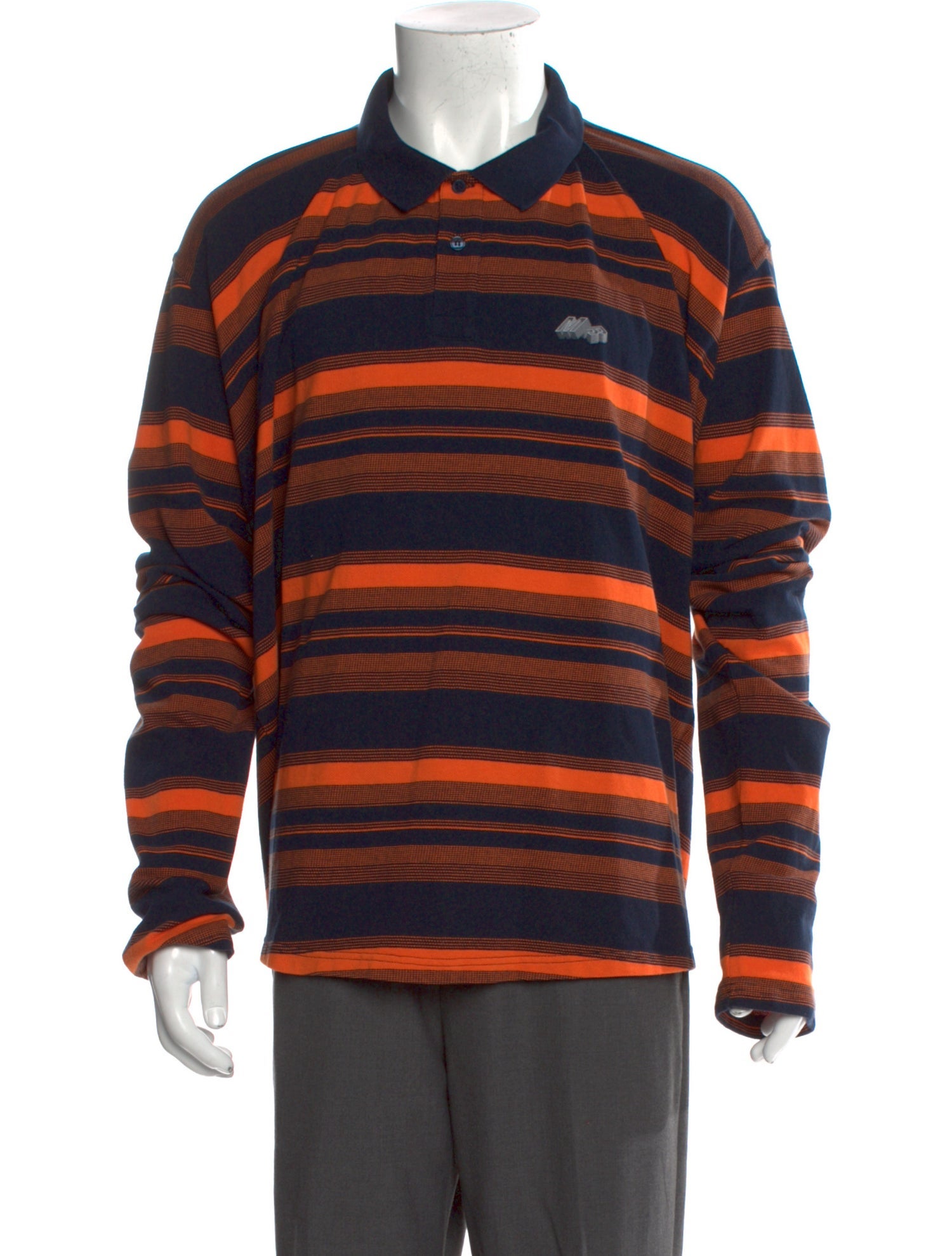 Martine Rose Striped Collar Polo Shirt