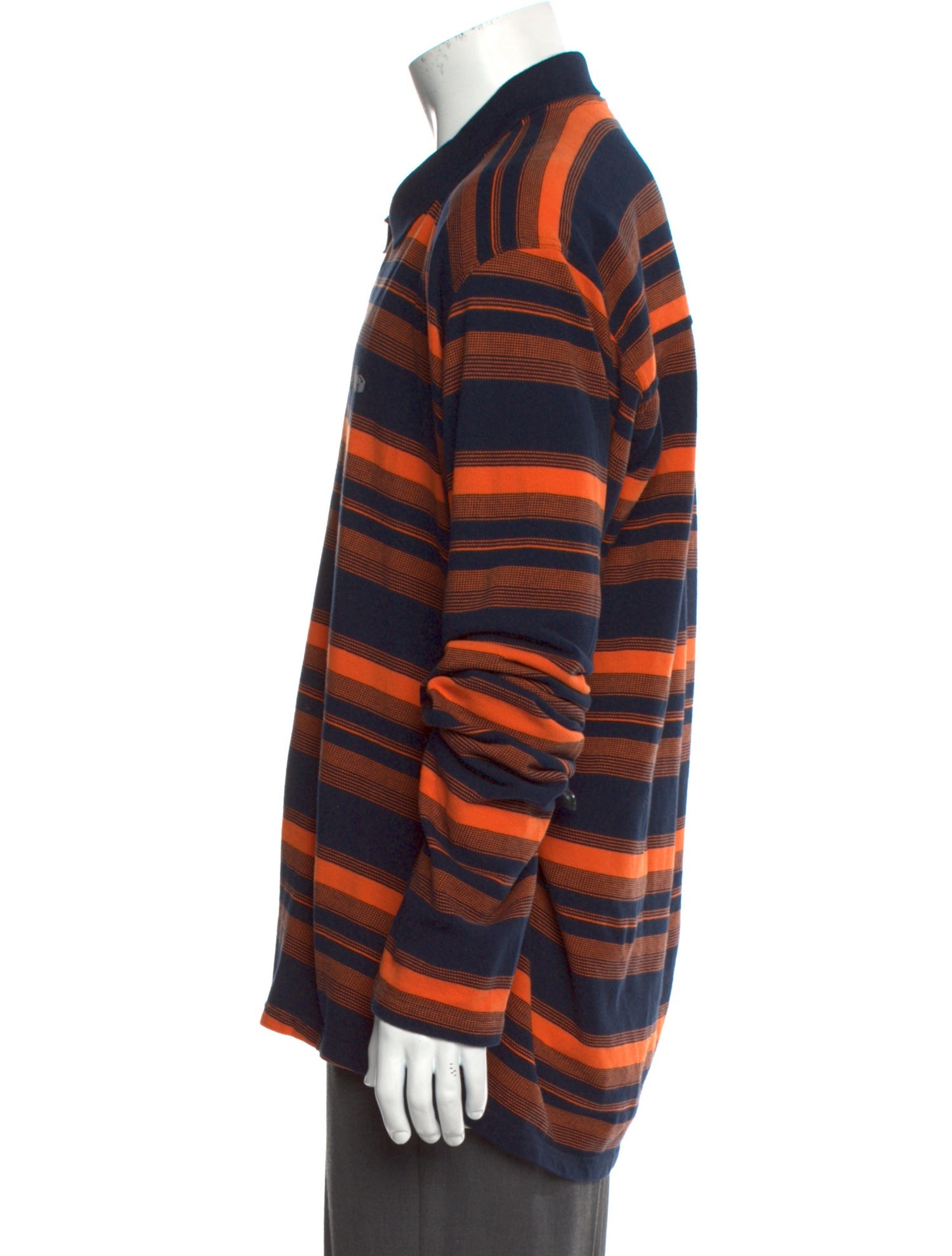 Martine Rose Striped Collar Polo Shirt