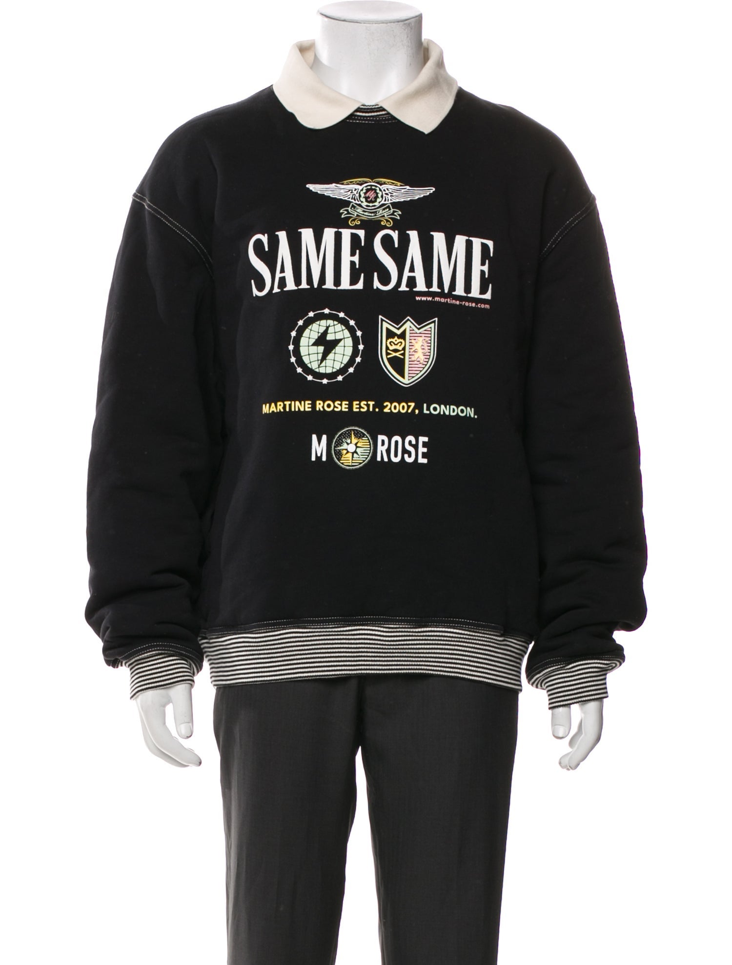 Martine Rose Graphic Print Collar Sweatshirt