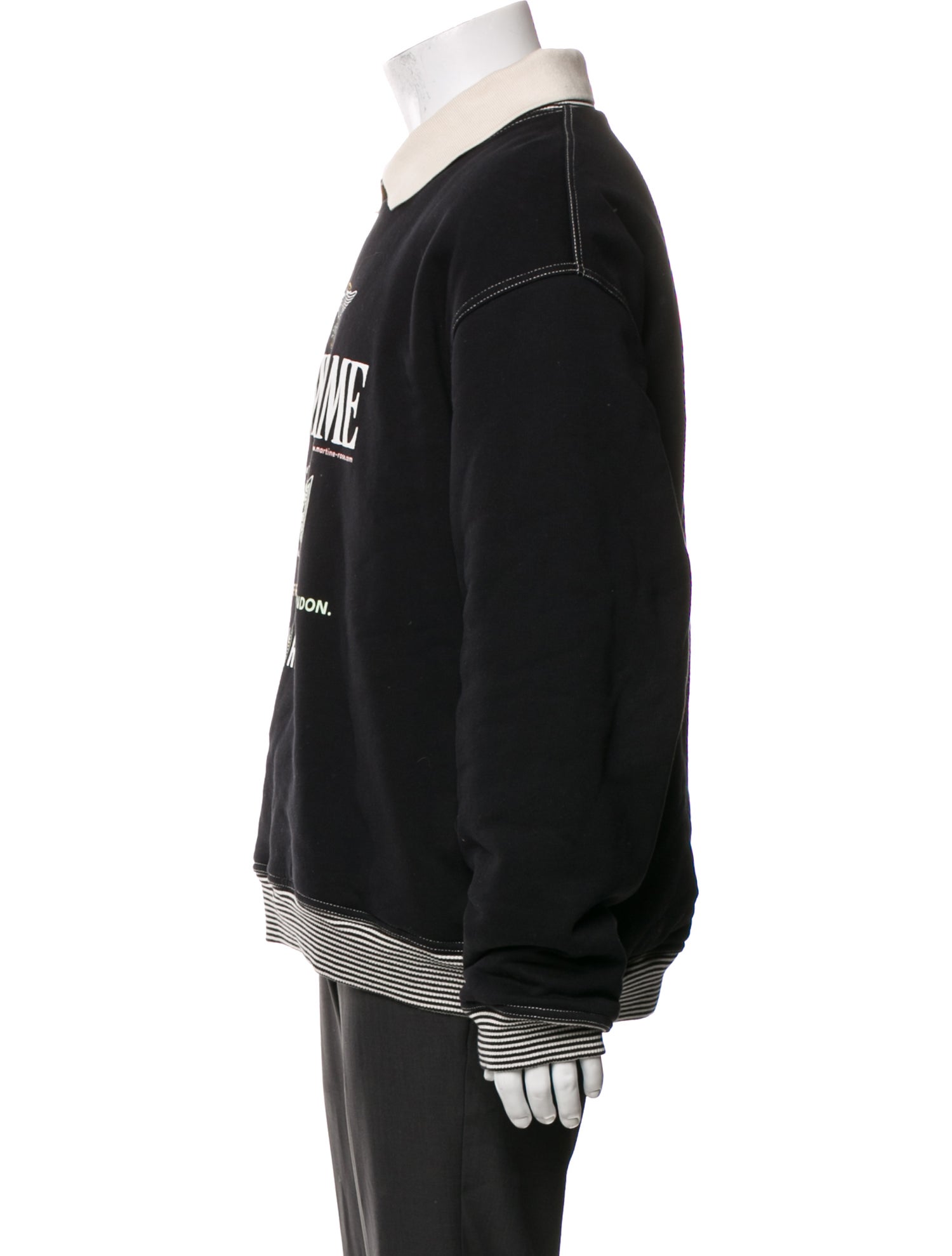 Martine Rose Graphic Print Collar Sweatshirt