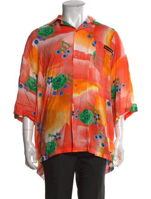 Martine Rose Printed Three-Quarter Sleeve Shirt
