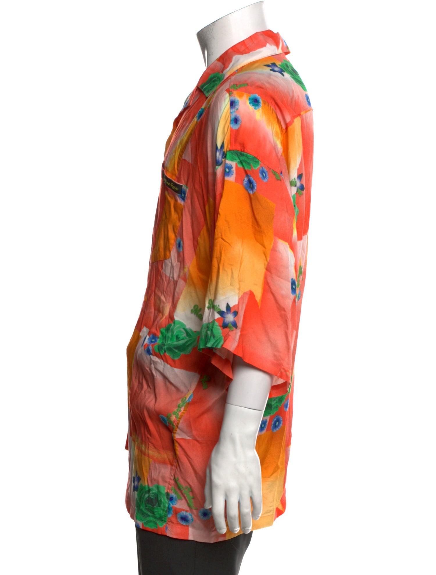 Martine Rose Printed Three-Quarter Sleeve Shirt