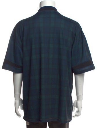 Martine Rose Plaid Print Short Sleeve Shirt