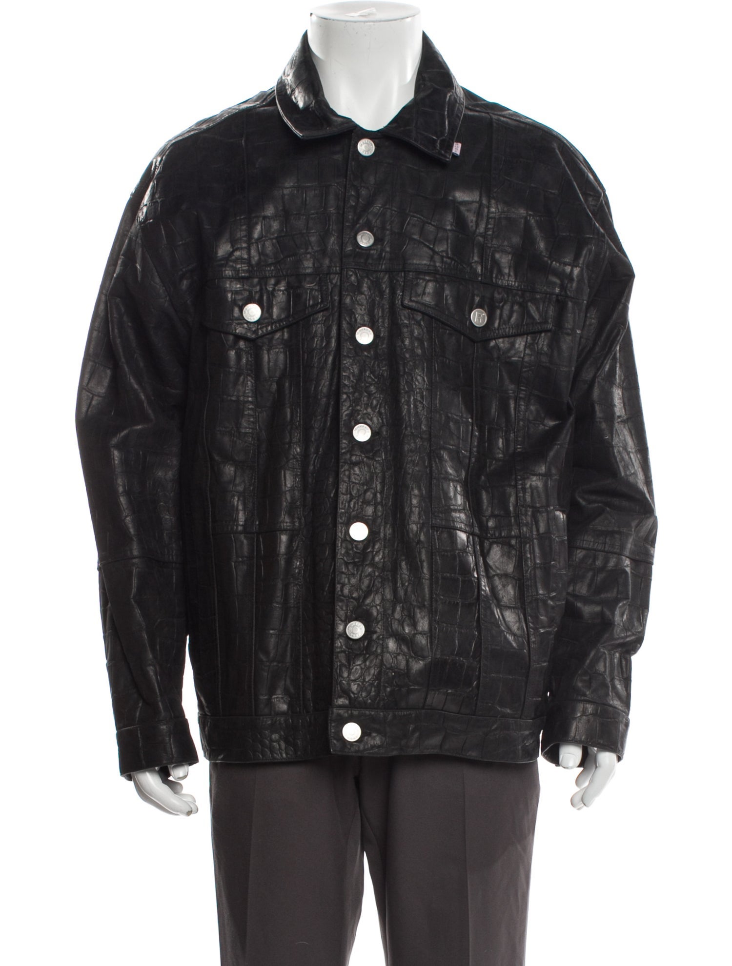 Martine Rose Calfskin Denim Jacket