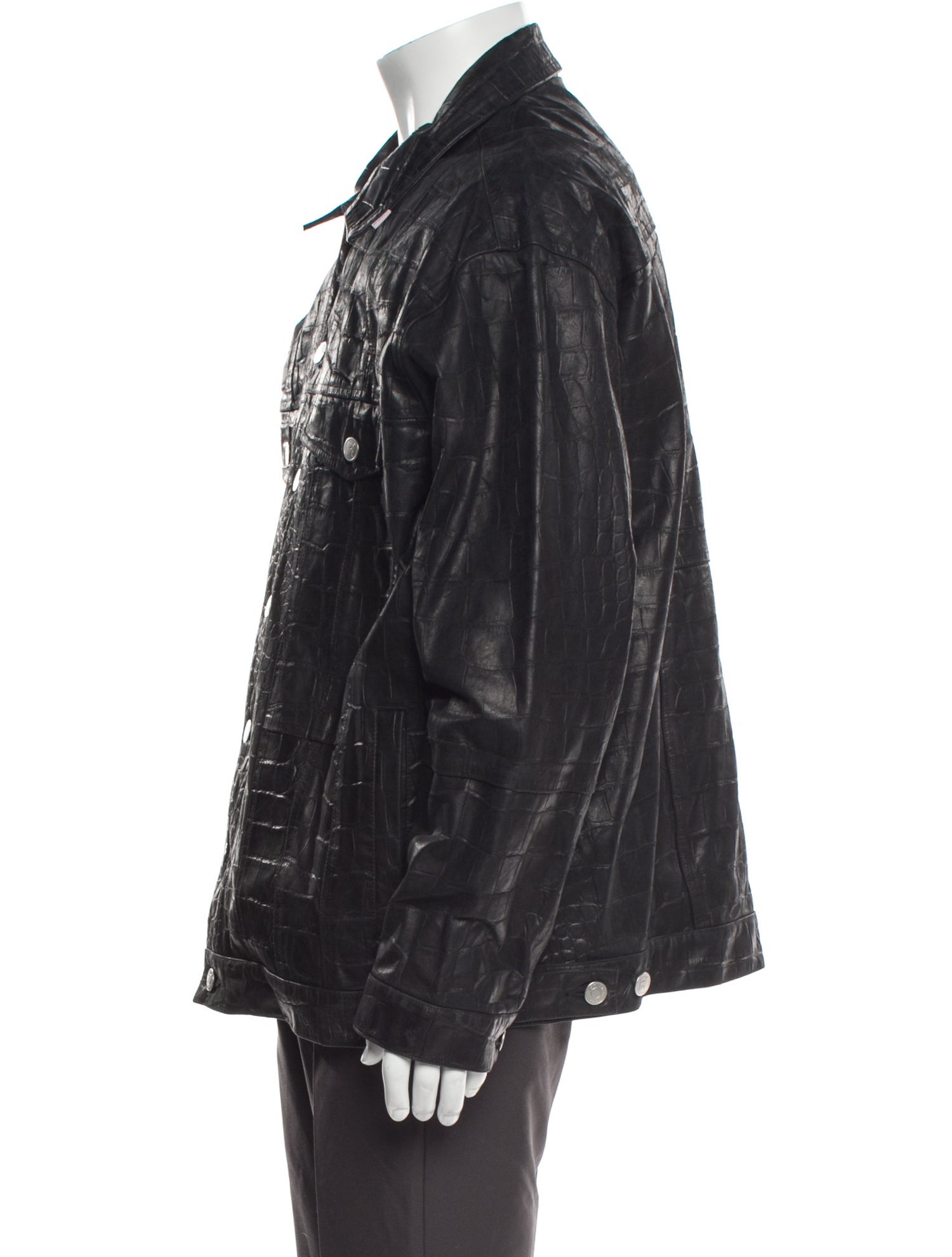 Martine Rose Calfskin Denim Jacket