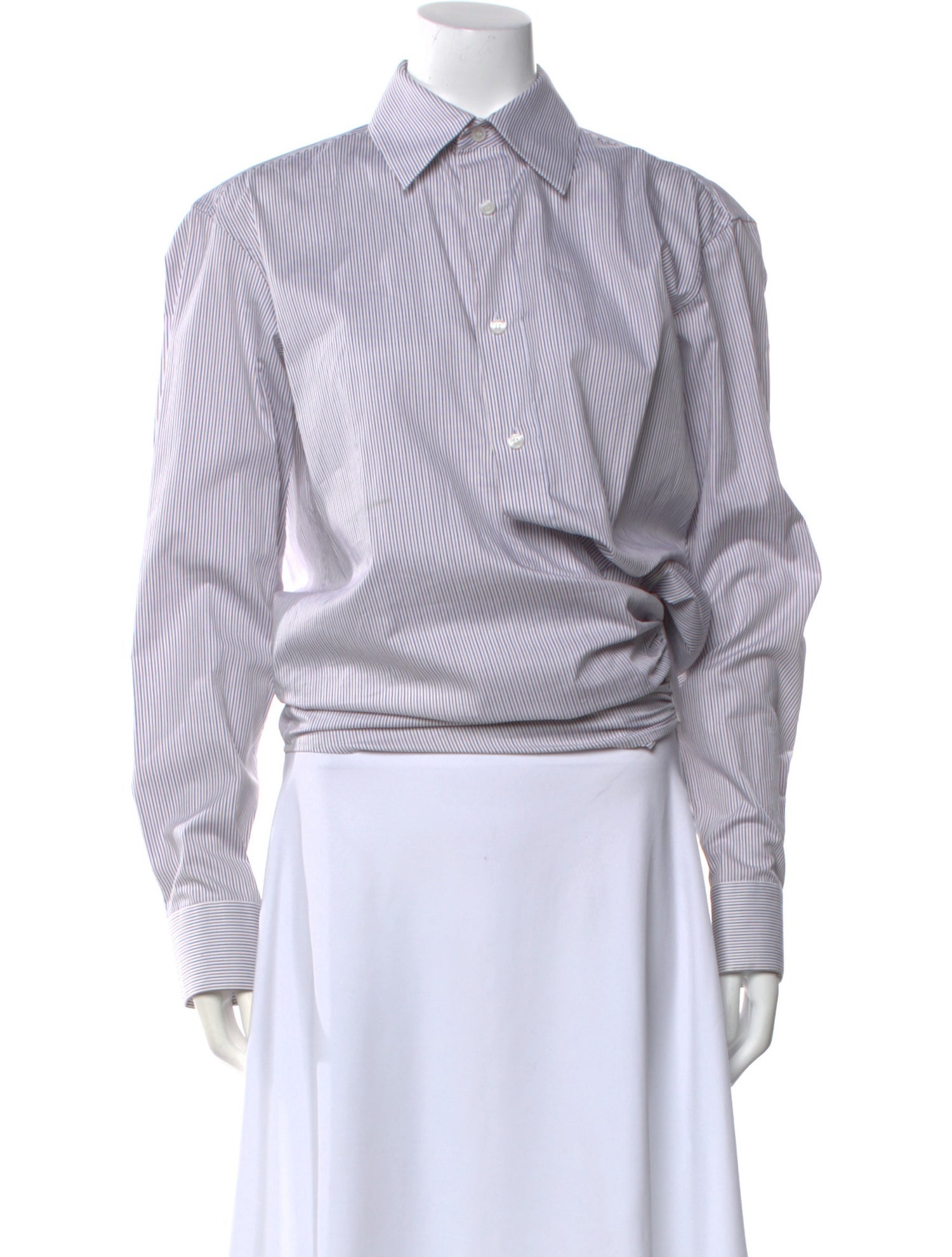 Martine Rose Striped Long Sleeve Crop Top